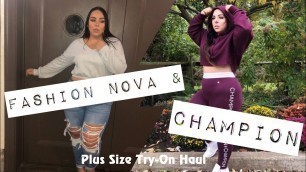 'Fashion Nova & Champion Plus Size Fall Clothing Try-On Haul 2018'