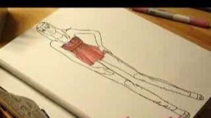 'I\'m drawing a fashion sketch'