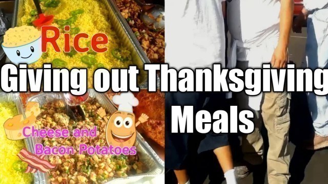 'Giving Thanksgiving Meals to Homeless'