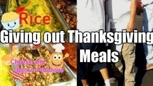 'Giving Thanksgiving Meals to Homeless'