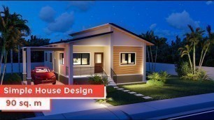 'A Simple House Design - 3 Bedroom House (90 Square meters)'
