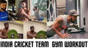 'Virat Kohli Hardik Pandya KL Rahul Shikhar Dhawan Workout | Indian Cricket Team Gym Workout'