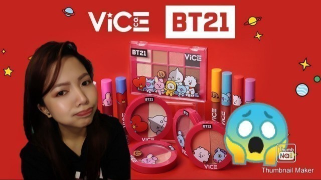'BTS BT21 x Vice cosmetics - COOKY lip tint, SHOOKY lipstick, bt21 eyeshadow palette'