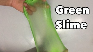 'How to make green colour slime without paints, food colouring or any other colouring'