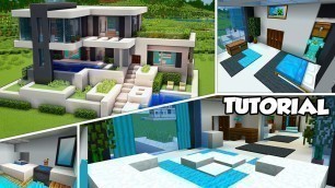 'Minecraft: Large Modern House Interior Tutorial (Easy)'