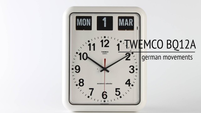 'Scandinavian Wall Clock for Living Room [ Twemco Wall Clock Flip Number Clean BA12A]'