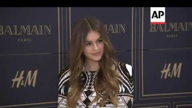 'Model Cindy Crawford and daughter Kaia Gerber arrive at the Balmain for H&M launch party in West Hol'