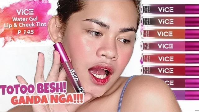 'GANDANG NATURAL NGA!! (REVIEW) VICE COSMETICS WATER GEL LIP & CHEEK TINT  - Sandee Proud'