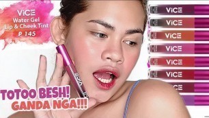 'GANDANG NATURAL NGA!! (REVIEW) VICE COSMETICS WATER GEL LIP & CHEEK TINT  - Sandee Proud'