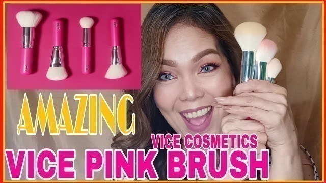 'VICE COSMETICS PINK BRUSHES REVIEW + MAKEUP TUTORIAL | zabellefortes