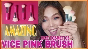'VICE COSMETICS PINK BRUSHES REVIEW + MAKEUP TUTORIAL | zabellefortes