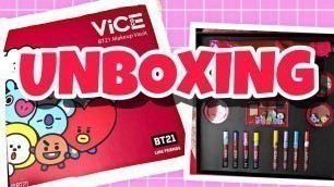 'BT21 X VICE COSMETICS MAKEUP VAULT UNBOXING! ❤