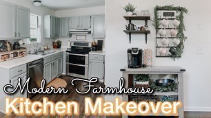 'DIY SMALL KITCHEN MAKEOVER ON A BUDGET | Decorating Ideas | Modern Farmhouse Kitchen | Kitchen DIY'
