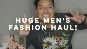 'HUGE Men\'s Fashion Try-On Haul | Style Tips + Big Guy Advice'