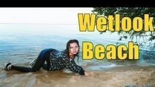 'Wetlook leggins | Wetlook girl enjoy every second of her wet clothes !'
