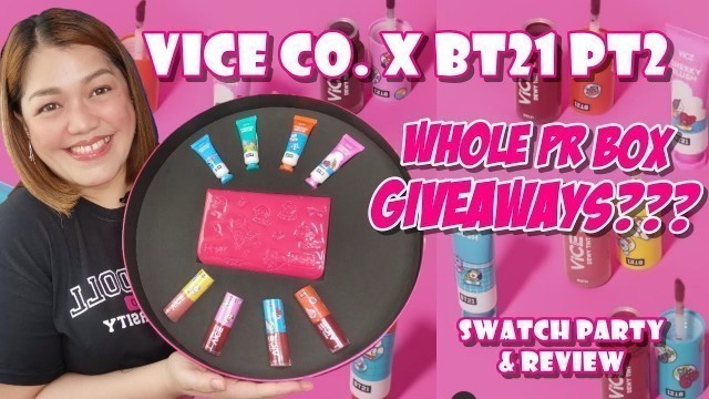 'VICE COSMETICS BT21 PART 2 SWATCHES, REVIEW + GIVEAWAY | it\'s marian ⭐'