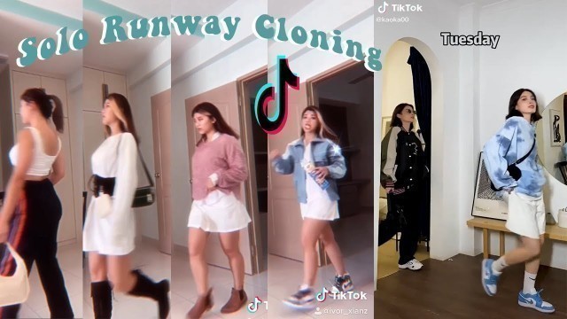 'Clone yourself multiple times SOLO RUNWAY [Walking - Mary Mary] | Tiktok Transition Tutorial'