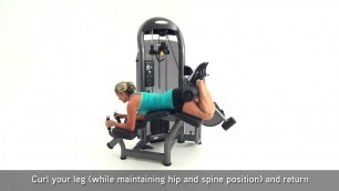 'Matrix Fitness   Aura Prone Leg Curl Setup & Movements rJuZuOkNHw0'