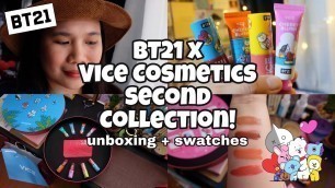 'BT21 x Vice Cosmetics Second Collection: Unboxing + Swatches (PRE-ORDER NOW!)'