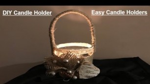 'DIY Candle Holder Ideas - Cozy Room Decor And Crafts - Easy Candle Holders'