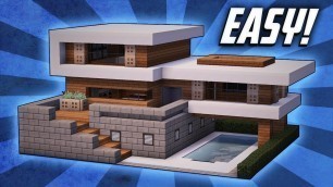 'Minecraft: How To Build A Large Modern House Tutorial (#19)'