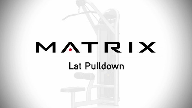 'Matrix Fitness: Aura Lat Pulldown Setup & Movements'