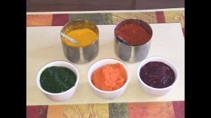'Homemade Natural Food Colors Video Recipe by Bhavna'