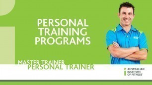 'Personal Training Programs'