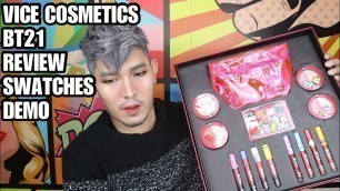 'VICE COSMETICS BT21| SWATCHES + TUTORIAL'