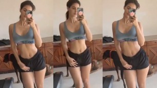 'Disha Patani Shows Off Toned Physique In Sports Top & Shorts, Sets Major Fitness Goals'