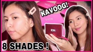 'AY! FINISH NA?! Vice Cosmetics DUO FINISH FOUNDATION Swatches + Review + Wear Test !'
