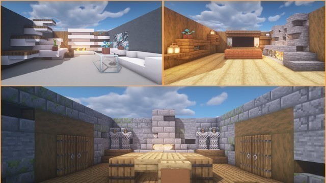 'How to Build Living Rooms - Minecraft Interior Design'
