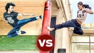 'Tiger Shroff Vs Disha Patani LIVE STUNTS | Disha Patani Stunts | Tiger Shroff Stunts'