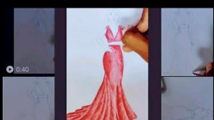 'How to draw Fashion Sketches- For STEP BY STEP FULL VIDEO, Click the link below in comment section.'