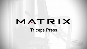 'Matrix Fitness: Versa Triceps Press Setup & Movements'