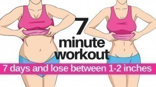 '7 DAY CHALLENGE 7 MINUTE WORKOUT TO LOSE BELLY FAT - HOME WORKOUT TO LOSE INCHES   Lucy Wyndham-Read'