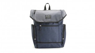 'EDDIE BAUER ECHO DIAPER BACKPACK- NAVY CROSSHATCH'