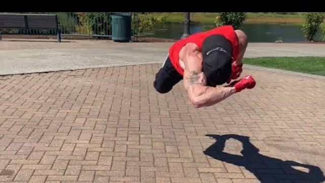 'Fitness Freestyle Flying Push Ups Variations / Fit Gym Workout Motivation / Street Exercise'