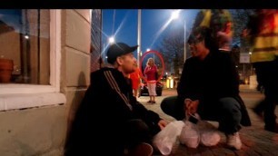 'Malaysian Students Giving Food to Homeless People in Bristol, UK'