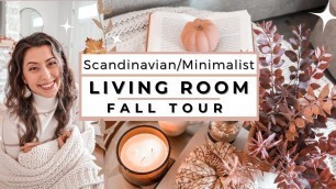 'Cozy Scandinavian Minimalist Style Living Room Fall Tour 2020 (BEFORE AND AFTER)'