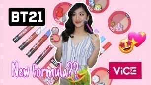 'Vice Cosmetics BT21 collection (Wear test+Review+Swatches)'