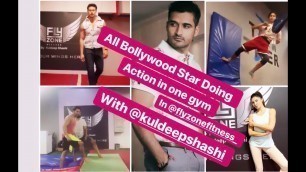 'Tiger shroff, Varun Dhawan, Sunny Leone, Disha Patani action training At Flyzone Fitness By Kuldeep'