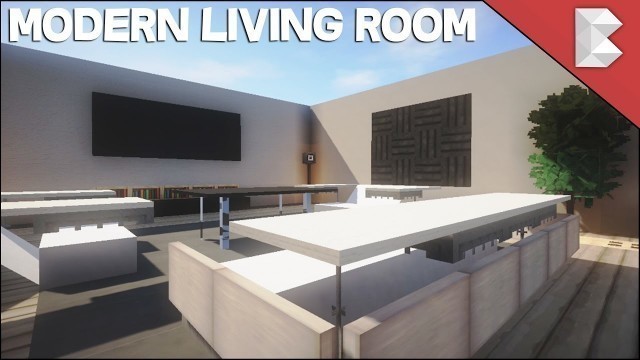 'Minecraft Modern Living Room Tutorial (Interior Design Series) EP5'
