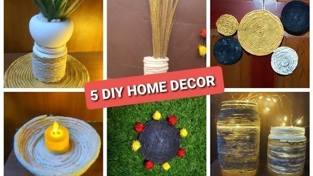 '5 Home Decorating Ideas | DIY Craft Ideas | Wall Hanging Craft Ideas | DIY Wall Decor | Room Decor'