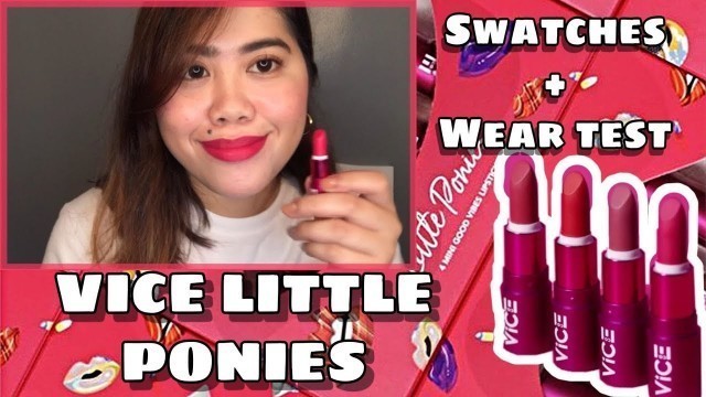 'VICE COSMETICS LITTLE PONIES (SWATCHES + WEAR TEST) | Jhulie Fernandez'