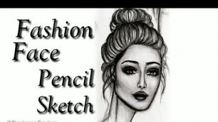 'How to pencil sketching a small fashion face steps|free hand sketch_eyes,nose,lip surely you loved..'