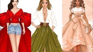 'Fashion Sketches Dresses Design\'s 2021 | Sketche Dress Sketch Outfit\'s | Sketch Fashion #sketchdress'
