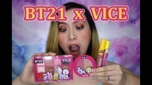 'BT21 x Vice Cosmetics FULL FACE Makeup | Rose A.'