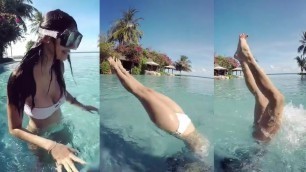 'Disha Patani Water Yoga || disha patani workout in Water'