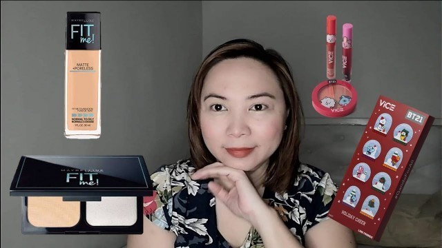 'VICE COSMETICS BT21 AND MAYBELINE GIFT SET MAKEUP REVIEW'